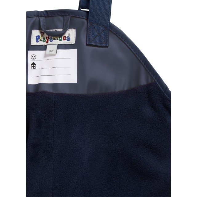 Otroške dežne hlače z naramnicami flis podloga modre 408622