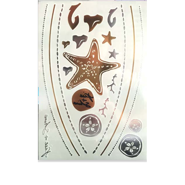 Začasni metallic tattoo - Golden Starfish
