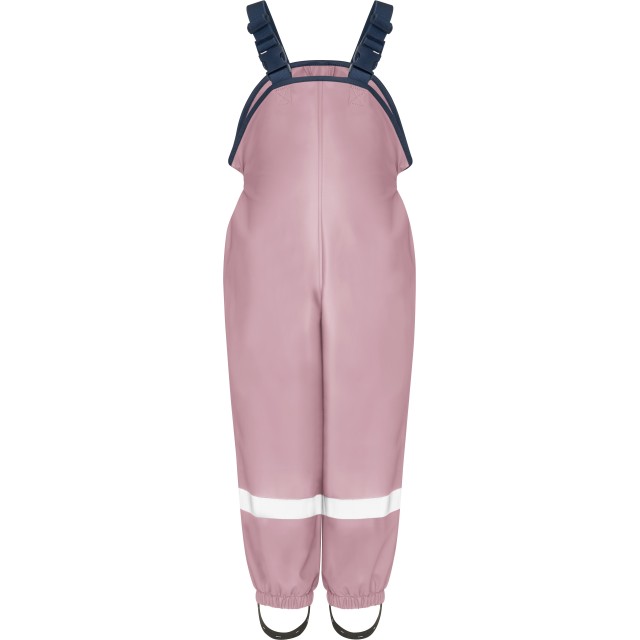 Otroške dežne hlače z naramnicami roza 405432