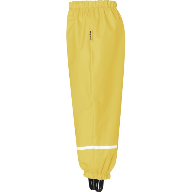 Otroške dežne hlače brez naramnic s flis podlogo rumene 408626