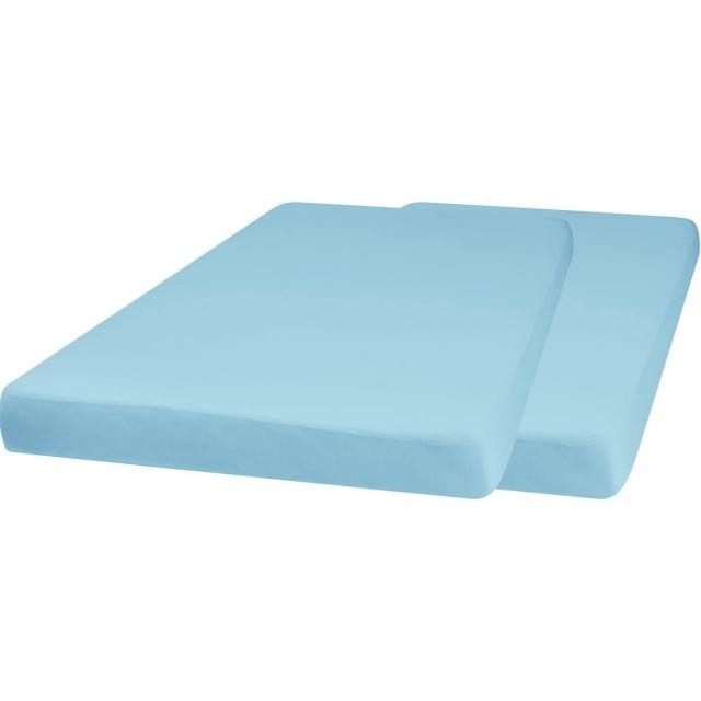 Nepremočljiva elastična Jersey rjuha 70 x 140 cm SV. MODRA 100% bombaž 2 pak 770331