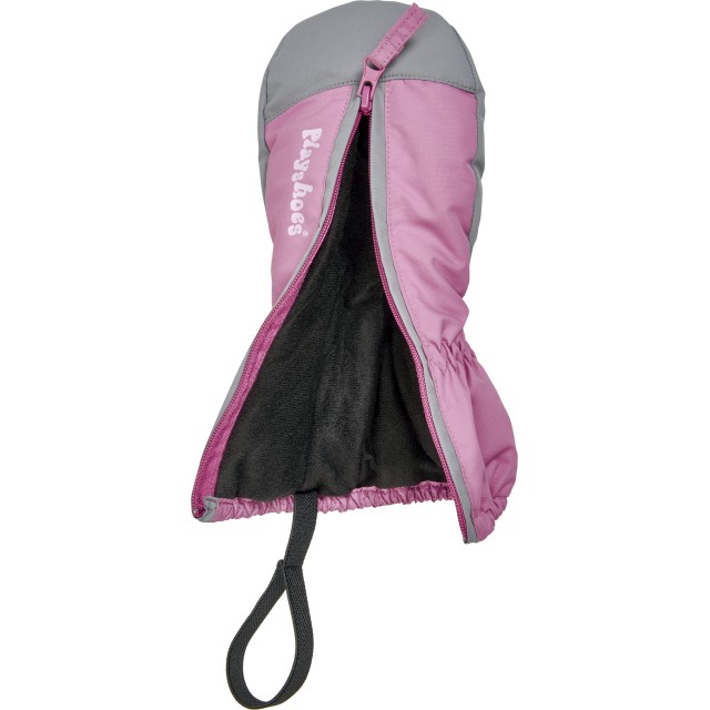 Rokavice smučarske za otroke na prst na zadrgo pink 422029