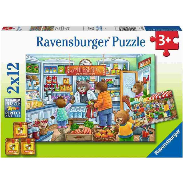 Ravensburger sestavljanka Medvedki nakupujejo 2x12d