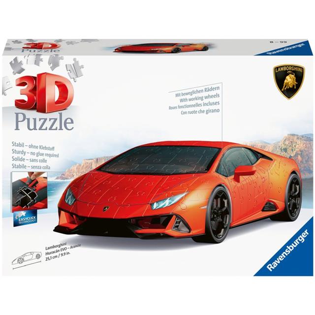 Sestavljanka 3D Puzzle Lamborghini Huracán EVO - Arancio 108d