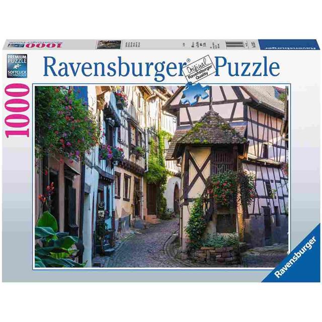 Ravensburger sestavljanka Uličice v mestu Egnisheim v Alzaciji 1000