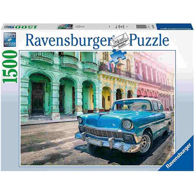 Ravensburger sestavljanka Avtomobili na Kubi 1500