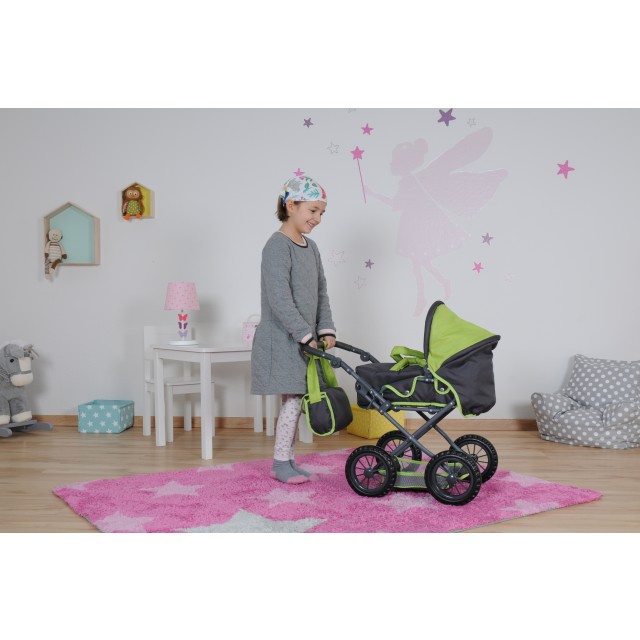 Knorrtoys voziček za punčke - lutke majhen Ruby - Tec Green 63183