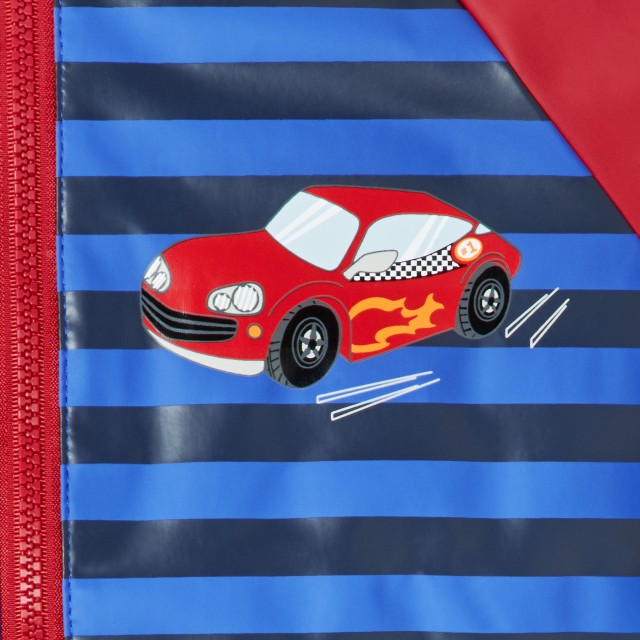 Otroška pelerina dirkalni avto rdeče modra 408402