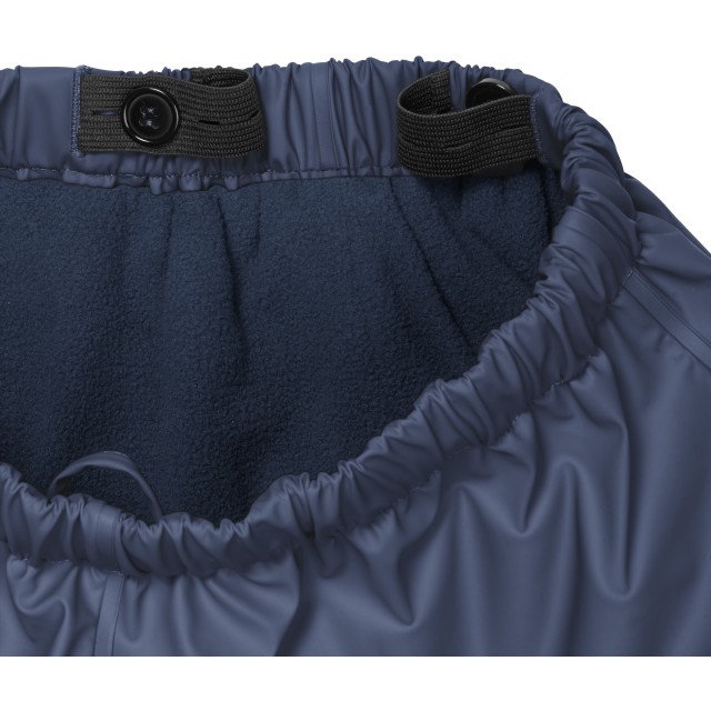 Otroške dežne hlače brez naramnic s flis podlogo modre 408626