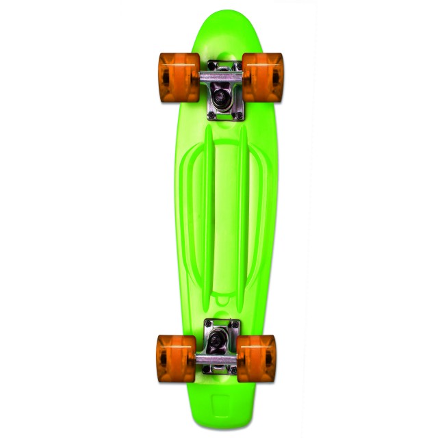 Skateboard rolka No Rules Fun ABEC 5 Green - clear orange 356