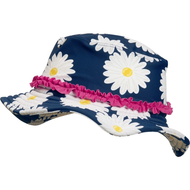 UV zaščitni otroški klobuk marjetice moder 461177