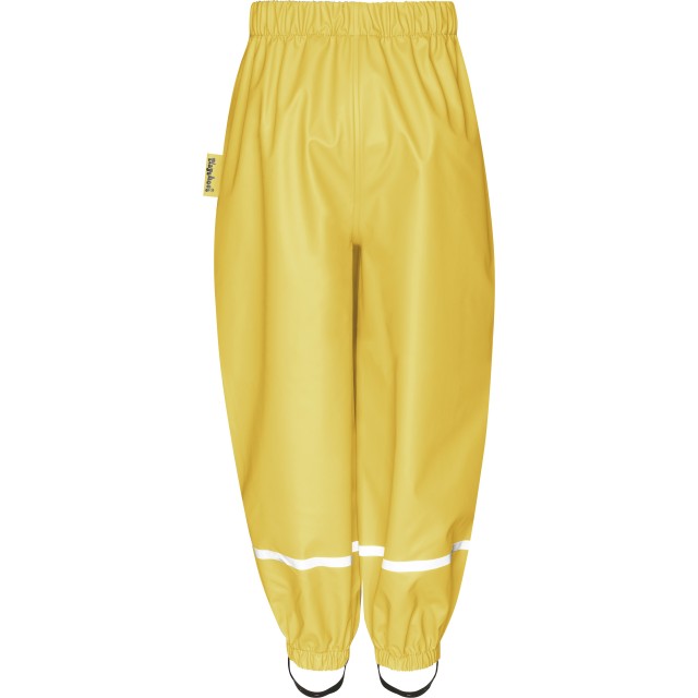 Otroške dežne hlače brez naramnic s patentom rumene 405421