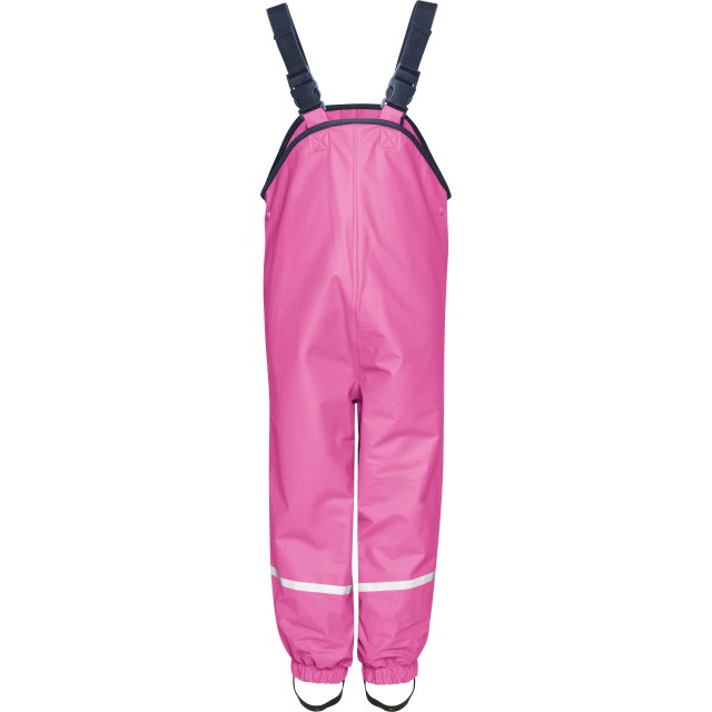 Otroške dežne hlače z naramnicami flis podloga pink 408622