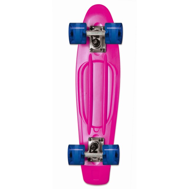 Skateboard rolka No Rules Fun Pink LED kolesa 349