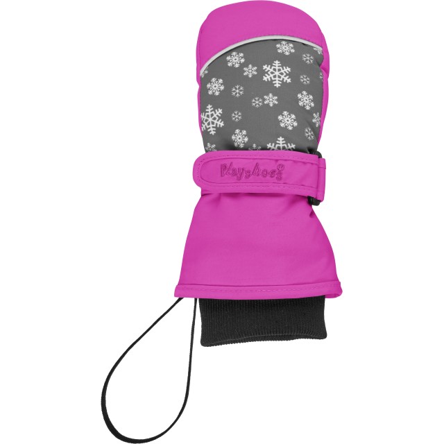 Smučarske rokavice za otroke na prst snežinke pink 422033