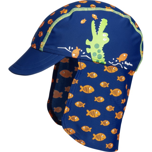UV zaščitna otroška kapa krokodil modra 461166-011