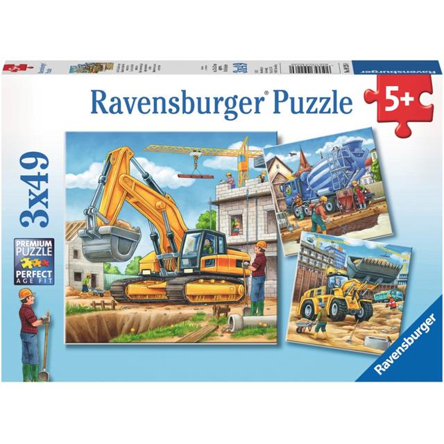 Ravensburger sestavljanka Velika delovna vozila 3x49d