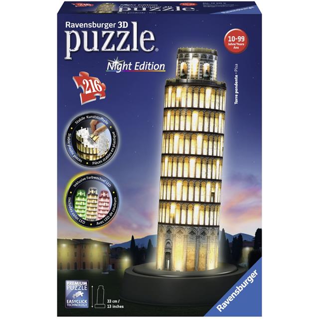 Sestavljanka 3D Pisa ponoči 216d