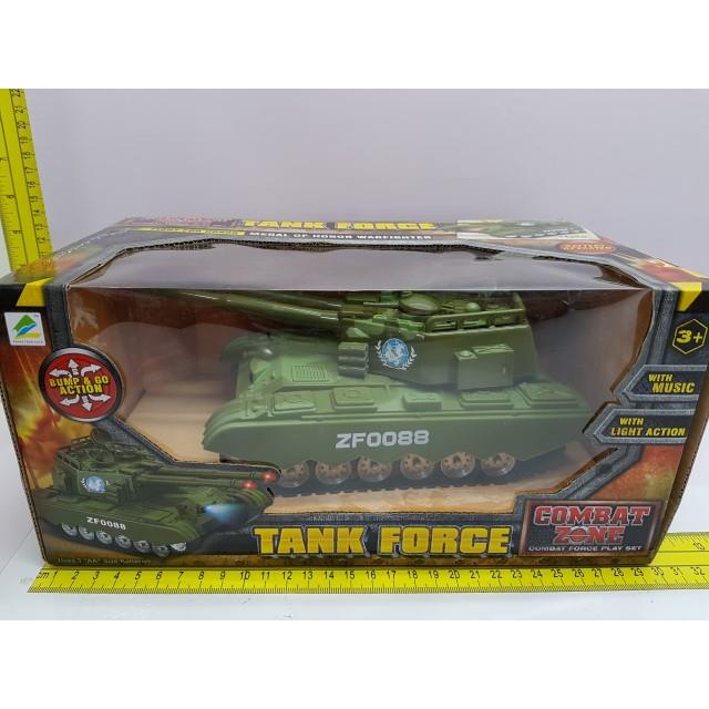 Tank 30 cm, bump & go, zvok/luč