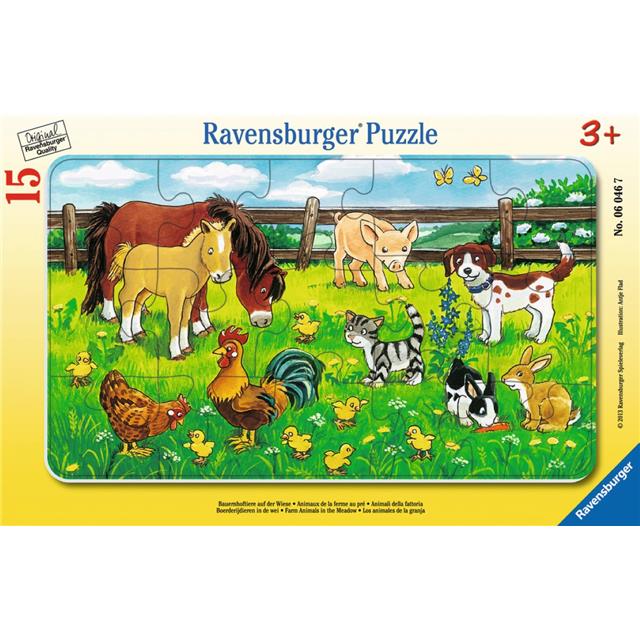 Ravensburger sestavljanka Domače živali na travniku 15d