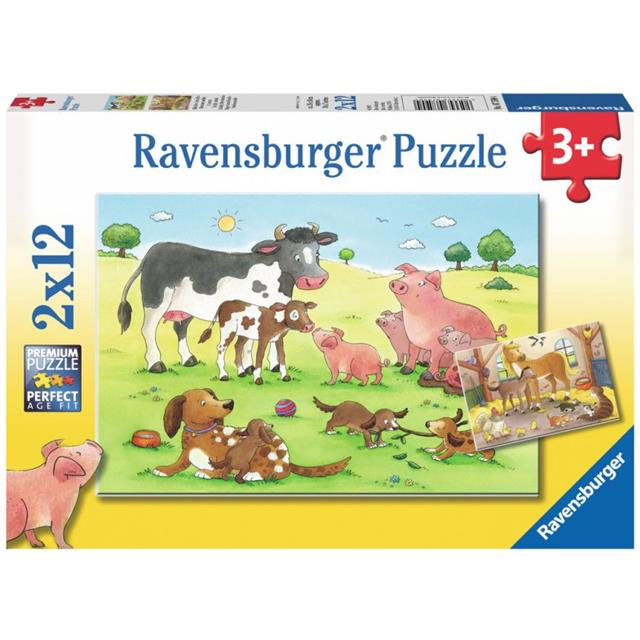 Ravensburger sestavljanka Živali, srečna družina 2x12d