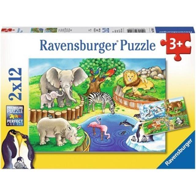 Ravensburger sestavljanka Živali v Živalskem vrtu  2x12d