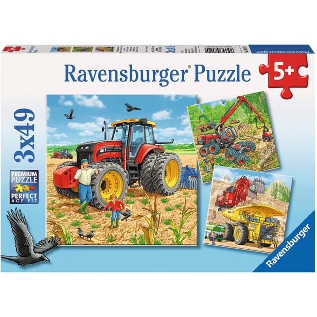 Ravensburger sestavljanka Stroji 3x49d