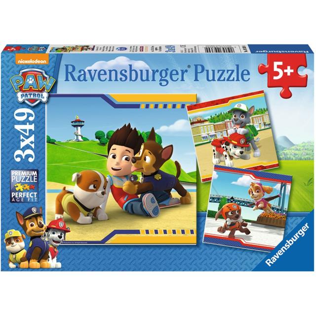 Ravensburger sestavljanka Tačke na patrulji & heroji 3x49d