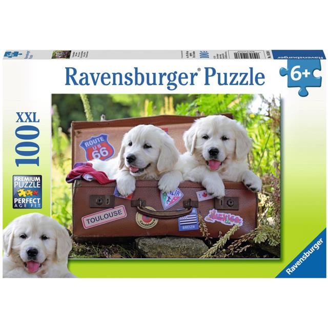 Ravensburger sestavljanka Kužki na potovanju 100d