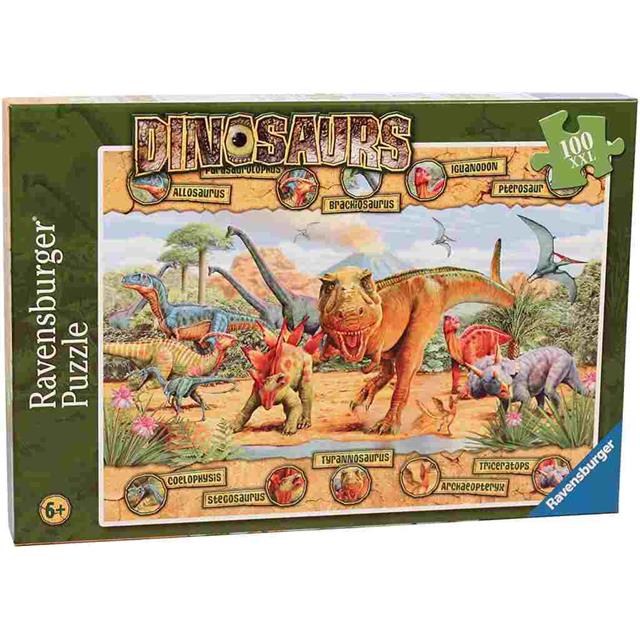 Ravensburger sestavljanka Pradavnina, dinozavri 100d