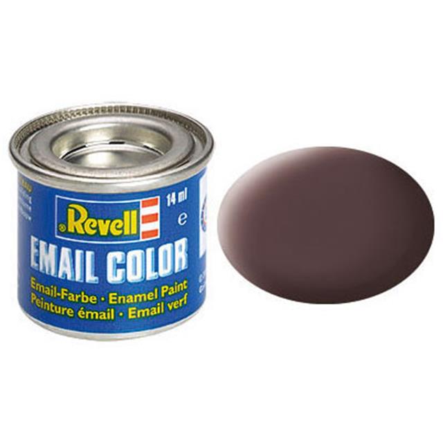 Revell email BARVA 184 - Leather Brown, Matt, 14ml, RAL 8027