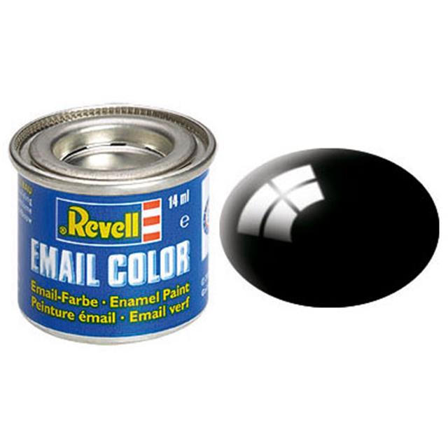 Revell BARVA 107 - Email Color, Black, Gloss, 14ml, RAL 9005