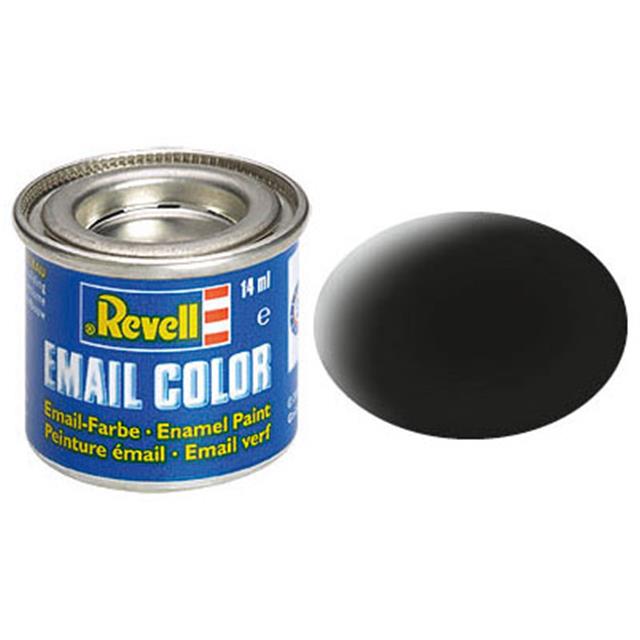 Revell email BARVA 108 - Black, Matt, 14ml, RAL 9011